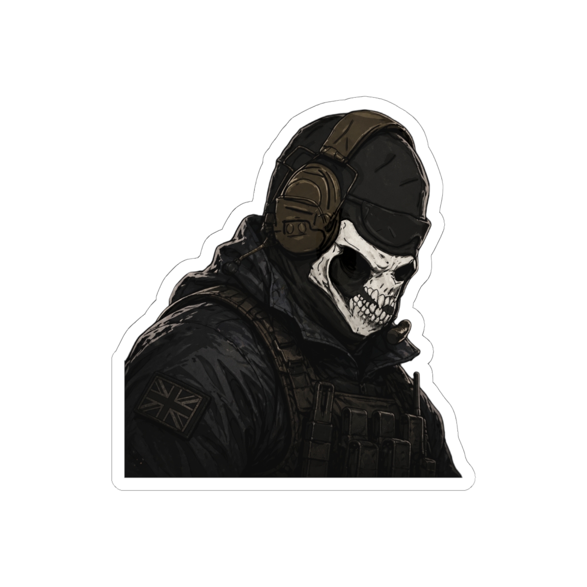 Simon Ghost Riley Call of Duty Sticker | Bold Tactical Gamer Vinyl Decal