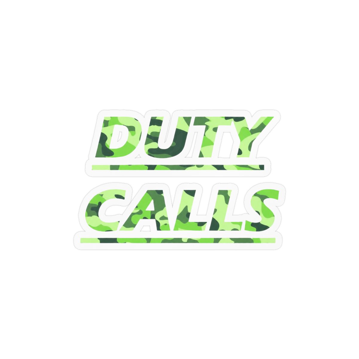 Duty Calls Funny Sticker | Playful Vinyl Decal