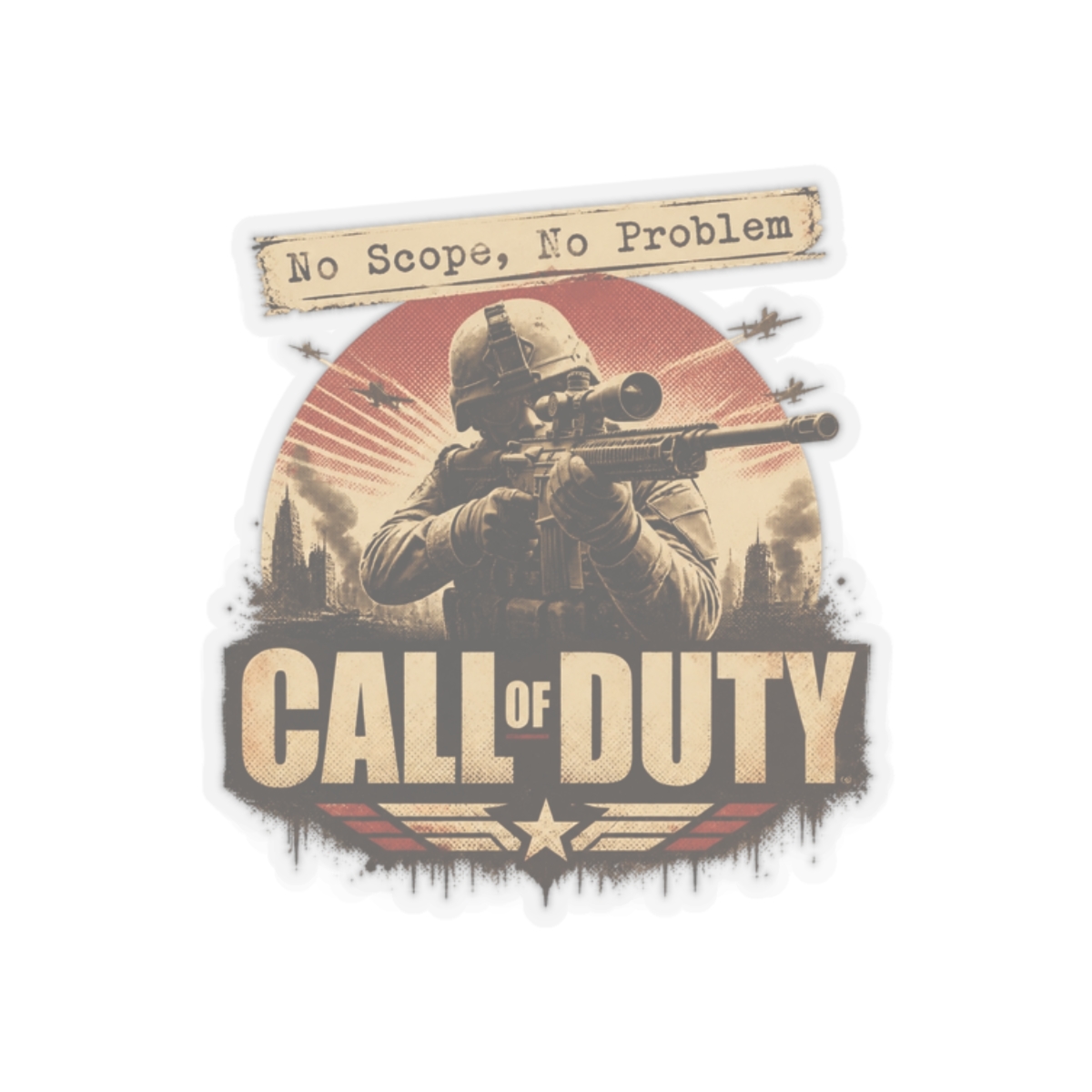 Call of Duty "No Scope, No Problem" Sticker
