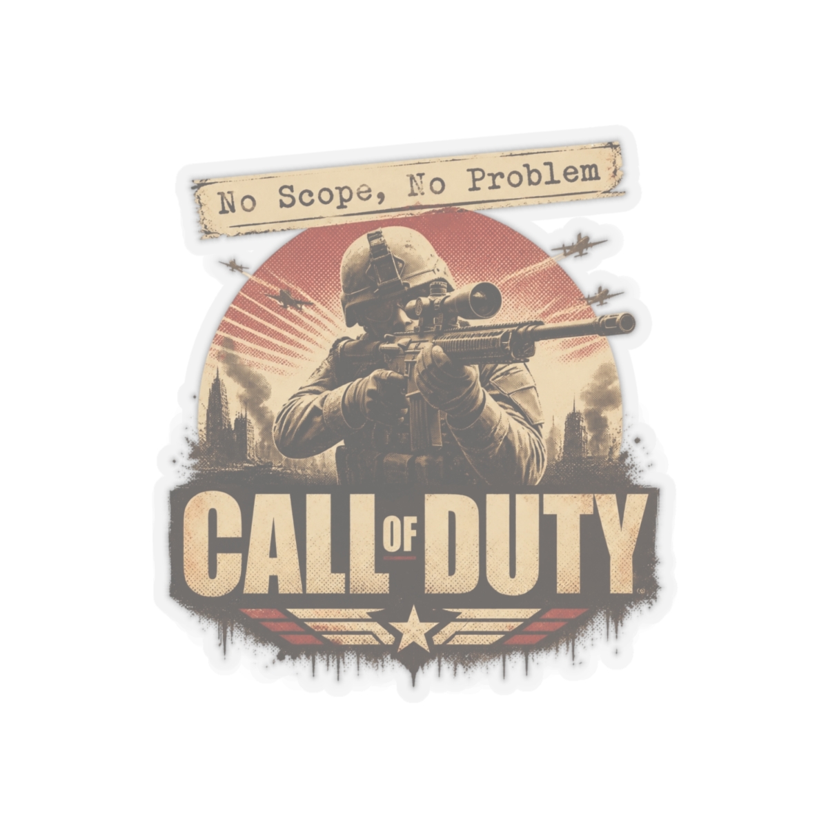 Call of Duty "No Scope, No Problem" Sticker