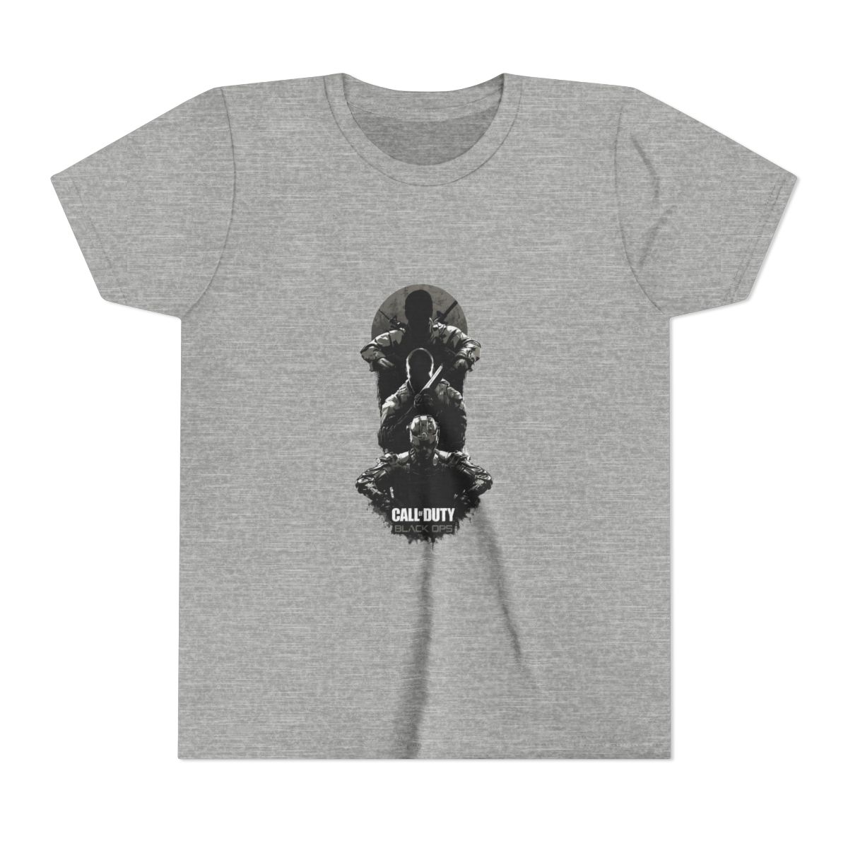 Bold Triple Soldier Military Graphic Kids T Shirt - Veteran Pride Gift